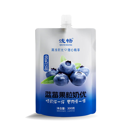 淺暢藍莓果粒奶優含乳飲品260克自立袋配餐奶奶優 淺暢藍莓果粒奶優含乳飲品260克自立袋配餐奶奶優